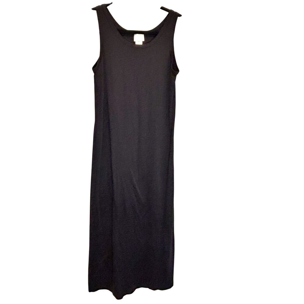 Hanro Black Sleeveless Cotton Maxi Dress - size XS